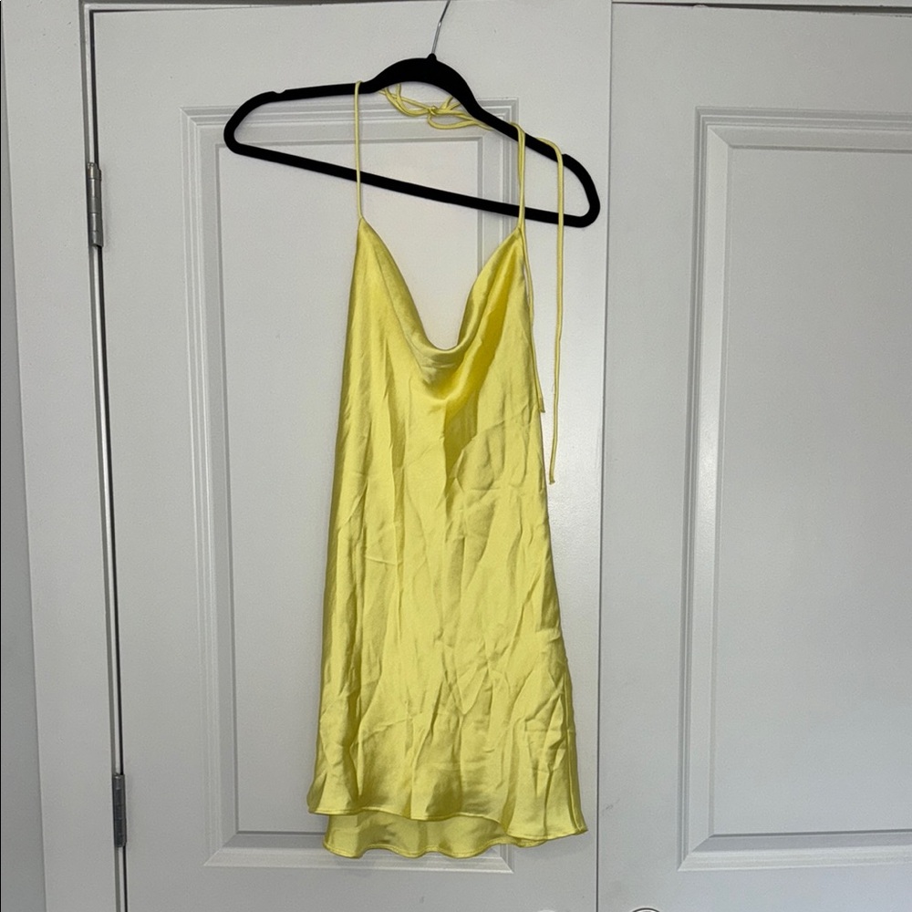 Yellow Zara Halter Dress